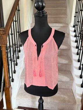 Lightweight Tassel V-Neck Top